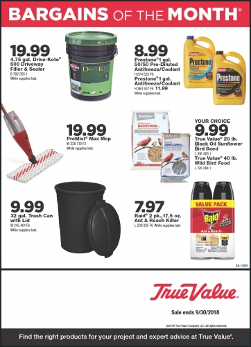 September Bargains!