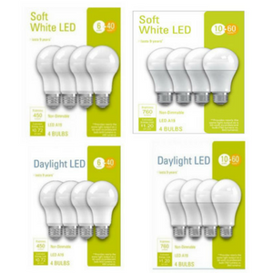 $5.99 Your Choice 4pk. LED Light Bulbs