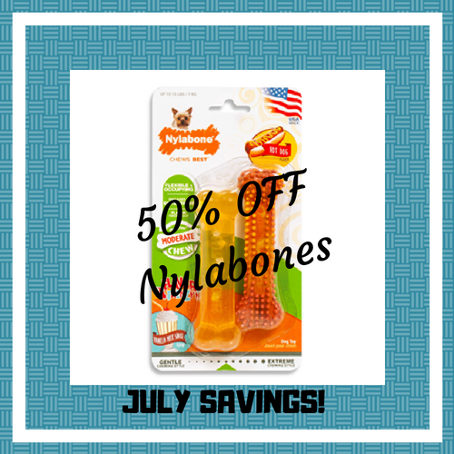 50% off Nylabones