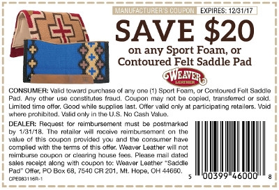 Save $20 on these select Weaver Products