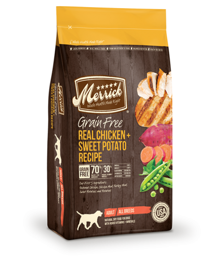 $8 off bags Merrick Grain-Free Dog Food