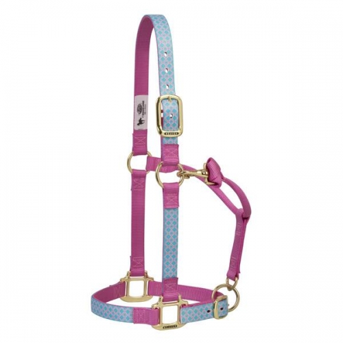 $10.00 off Halter, quatrafoil small, blue/pink